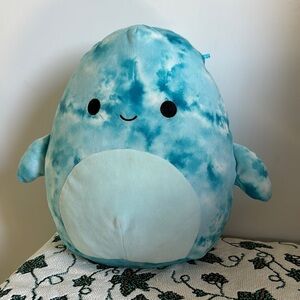 Squishmallow 11” Danika The Blue Crinkle Tie-Dye Dolphin